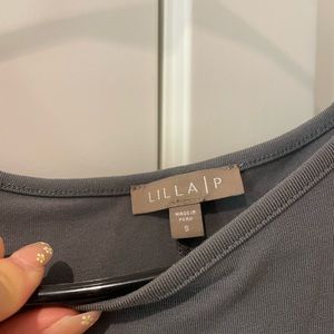 Grey long sleeve long dress